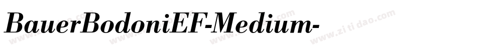 BauerBodoniEF-Medium字体转换