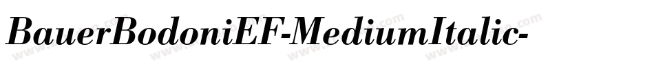BauerBodoniEF-MediumItalic字体转换