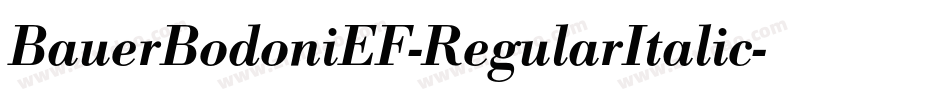 BauerBodoniEF-RegularItalic字体转换