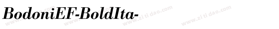 BodoniEF-BoldIta字体转换