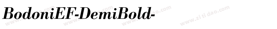 BodoniEF-DemiBold字体转换
