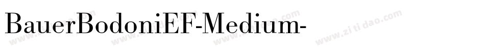 BauerBodoniEF-Medium字体转换