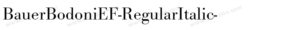BauerBodoniEF-RegularItalic字体转换