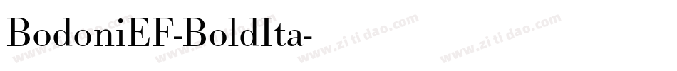 BodoniEF-BoldIta字体转换