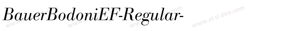 BauerBodoniEF-Regular字体转换