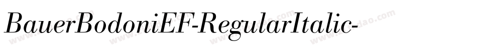 BauerBodoniEF-RegularItalic字体转换