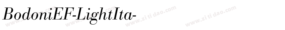 BodoniEF-LightIta字体转换