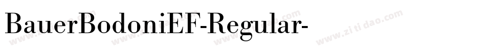 BauerBodoniEF-Regular字体转换