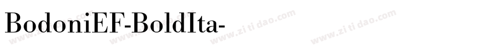 BodoniEF-BoldIta字体转换