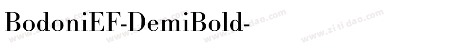 BodoniEF-DemiBold字体转换