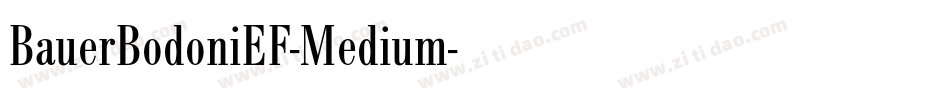 BauerBodoniEF-Medium字体转换
