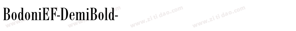 BodoniEF-DemiBold字体转换