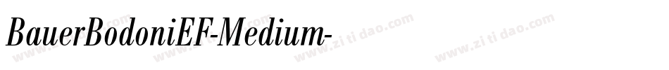 BauerBodoniEF-Medium字体转换