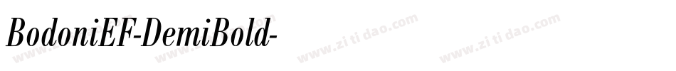 BodoniEF-DemiBold字体转换