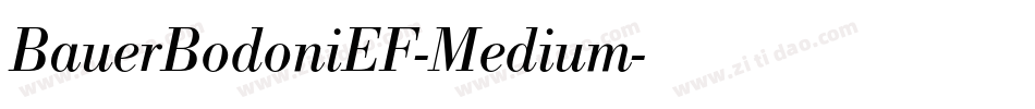 BauerBodoniEF-Medium字体转换