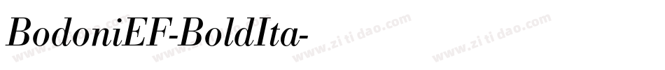 BodoniEF-BoldIta字体转换