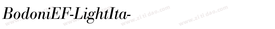 BodoniEF-LightIta字体转换
