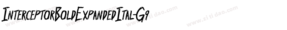InterceptorBoldExpandedItal-G9Pg字体转换 InterceptorBoldExpandedItal-G9Pg字体转换