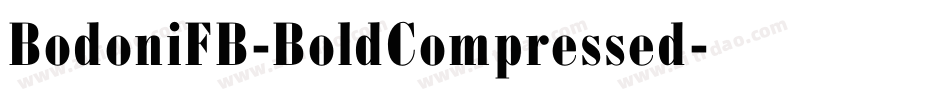 BodoniFB-BoldCompressed字体转换