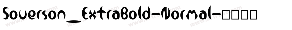 Souerson_ExtraBold-Normal字体转换