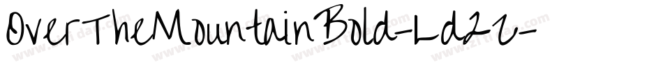 OverTheMountainBold-Ld2Z字体转换