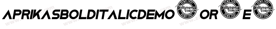 AprikasBoldItalicDemo-Or2e字体转换