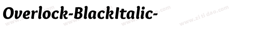 Overlock-BlackItalic字体转换