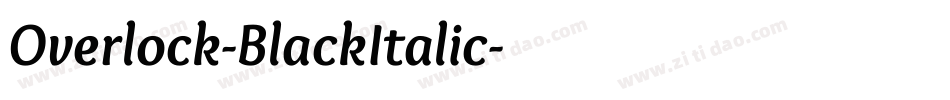 Overlock-BlackItalic字体转换