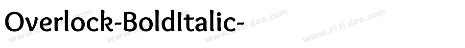 Overlock-BoldItalic字体转换