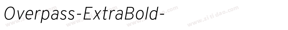 Overpass-ExtraBold字体转换