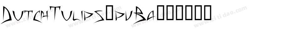 DutchTulips-pvBa字体转换