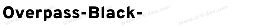 Overpass-Black字体转换