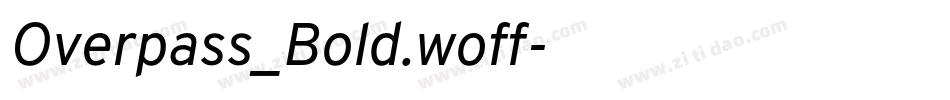 Overpass_Bold.woff字体转换
