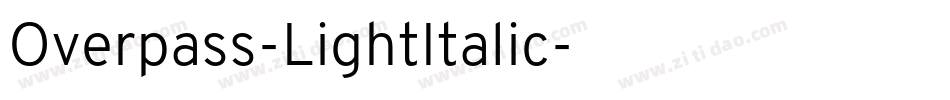 Overpass-LightItalic字体转换