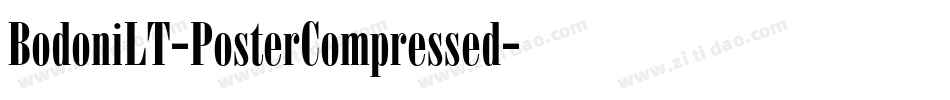 BodoniLT-PosterCompressed字体转换