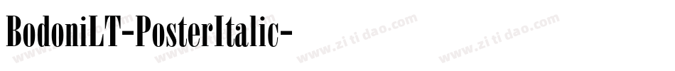 BodoniLT-PosterItalic字体转换