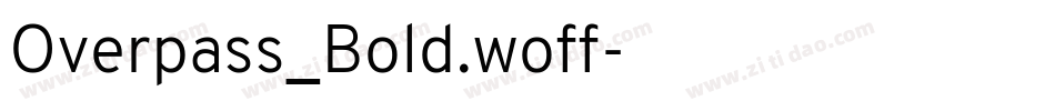 Overpass_Bold.woff字体转换