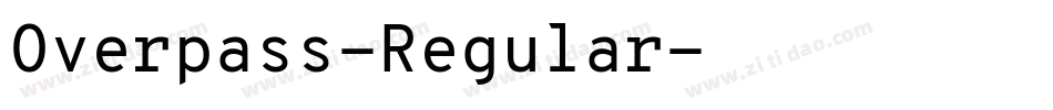 Overpass-Regular字体转换
