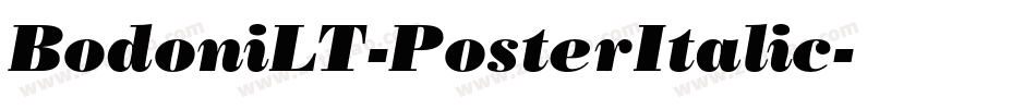 BodoniLT-PosterItalic字体转换