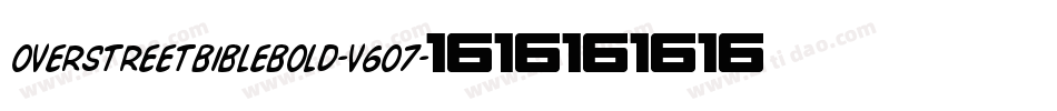 OverstreetBibleBold-v6O7字体转换