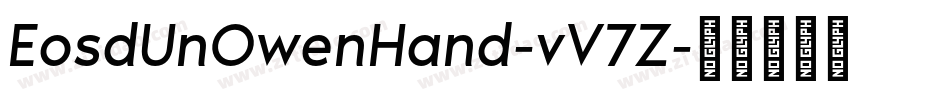 EosdUnOwenHand-vV7Z字体转换
