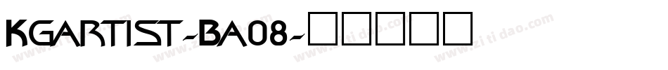 Kgartist-Ba08字体转换
