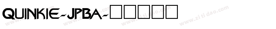 Quinkie-JpBa字体转换