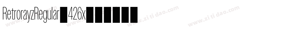 RetrorayzRegular-426x字体转换