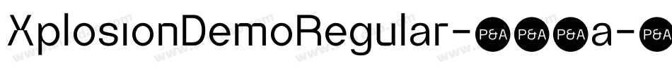 XplosionDemoRegular-544a字体转换