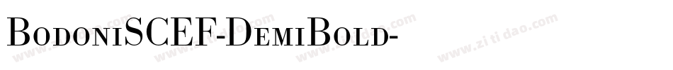 BodoniSCEF-DemiBold字体转换