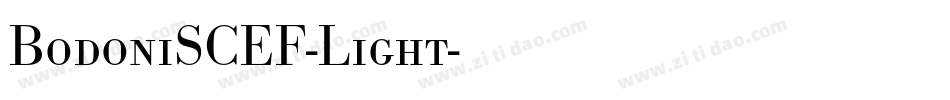 BodoniSCEF-Light字体转换