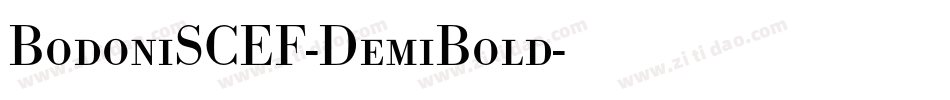 BodoniSCEF-DemiBold字体转换