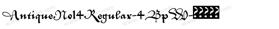 AntiqueNo14Regular-4BpW字体转换
