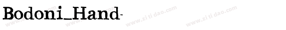Bodoni_Hand字体转换